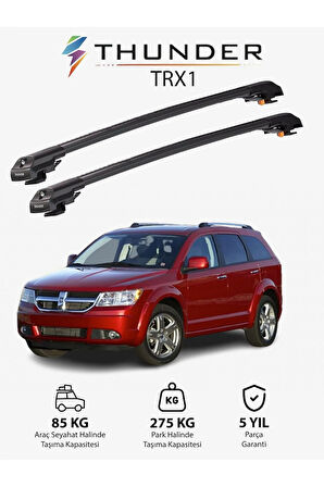 DODGE JOURNEY 2009-Sonrası TRX1 Thunder Carrier Kilitli Ara Atkı Taşıyıcı Tavan Barı Gri