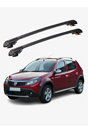 DACIA SANDERO STEPWAY 2007-2012 TRX1 Thunder Carrier Kilitli Ara Atkı Taşıyıcı Tavan Barı Gri