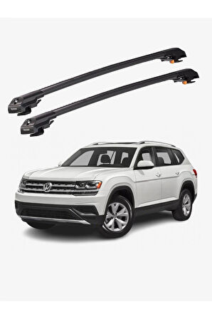 VOLKSWAGEN ATLAS 2018-Sonrası TRX1 Thunder Carrier Kilitli Ara Atkı Taşıyıcı Tavan Barı Gri
