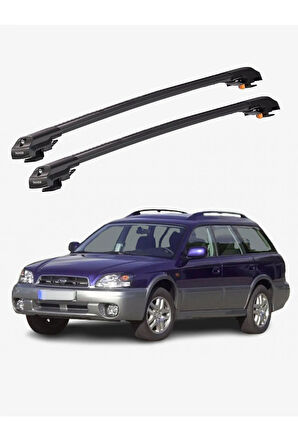 SUBARU OUTBACK 2000-2004 TRX1 Thunder Carrier Kilitli Ara Atkı Taşıyıcı Tavan Barı Gri
