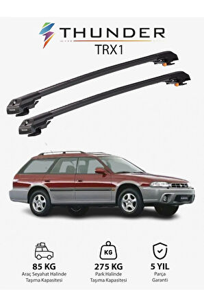 SUBARU OUTBACK 1994-1999 TRX1 Thunder Carrier Kilitli Ara Atkı Taşıyıcı Tavan Barı Gri