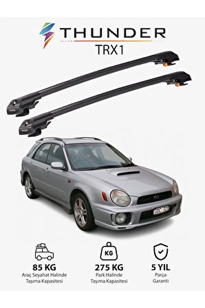 SUBARU IMPREZA 2001-2007 TRX1 Thunder Carrier Kilitli Ara Atkı Taşıyıcı Tavan Barı Gri