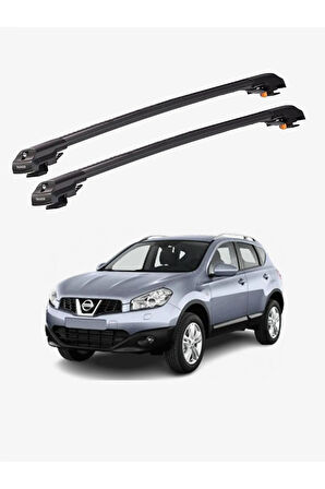 NISSAN QASHQAI 2007-2013 TRX1 Thunder Carrier Kilitli Ara Atkı Taşıyıcı Tavan Barı Gri