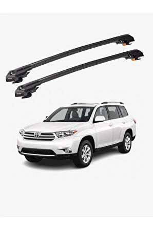 TOYOTA HIGHLANDER 2008-2013 TRX1 Thunder Carrier Kilitli Ara Atkı Taşıyıcı Tavan Barı Gri