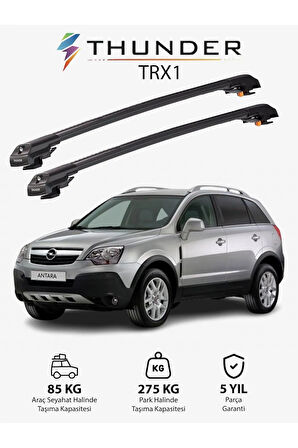 OPEL ANTARA 2006-2015 TRX1 Thunder Carrier Kilitli Ara Atkı Taşıyıcı Tavan Barı Gri