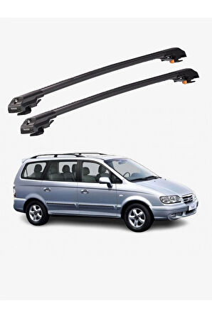 HYUNDAI TRAJET 2000-2008 TRX1 Thunder Carrier Kilitli Ara Atkı Taşıyıcı Tavan Barı Gri