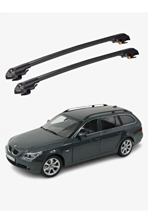 BMW 5 TOURING 2004-2010 TRX1 Thunder Carrier Kilitli Ara Atkı Taşıyıcı Tavan Barı Gri