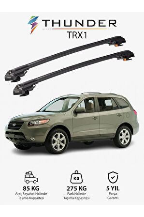 HYUNDAI SANTA FE 2007-2012 TRX1 Thunder Carrier Kilitli Ara Atkı Taşıyıcı Tavan Barı Gri