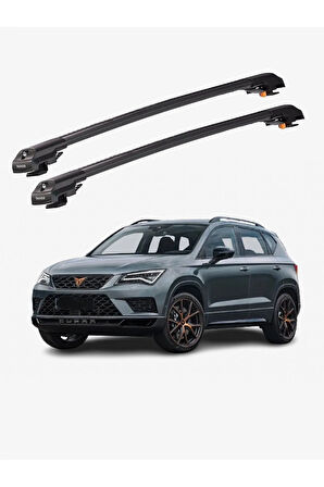 CUPRA ATECA 2018 - Sonrası TRX1 Thunder Carrier Kilitli Ara Atkı Taşıyıcı Tavan Barı Gri