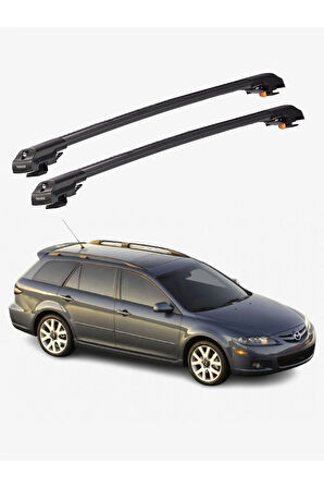 MAZDA 6 2002-2007 TRX1 Thunder Carrier Kilitli Ara Atkı Taşıyıcı Tavan Barı Gri