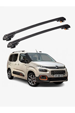 CITROEN BERLINGO 2019-Sonrası TRX1 Thunder Carrier Kilitli Ara Atkı Taşıyıcı Tavan Barı Gri