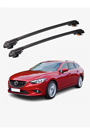 MAZDA 6 2008-2012 TRX1 Thunder Carrier Kilitli Ara Atkı Taşıyıcı Tavan Barı Gri