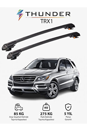 MERCEDES-BENZ M-CLASS 2006-2011 TRX1 Thunder Carrier Kilitli Ara Atkı Taşıyıcı Tavan Barı Gri