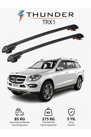 MERCEDES-BENZ GL-CLASS 2006-2012 TRX1 Thunder Carrier Kilitli Ara Atkı Taşıyıcı Tavan Barı Gri