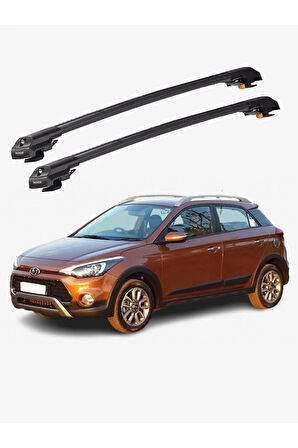 HYUNDAI i20 ACTIVE 2015-Sonrası TRX1 Thunder Carrier Kilitli Ara Atkı Taşıyıcı Tavan Barı Gri