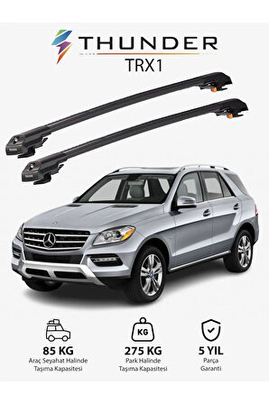 MERCEDES-BENZ M-CLASS 2012-2019 TRX1 Thunder Carrier Kilitli Ara Atkı Taşıyıcı Tavan Barı Gri