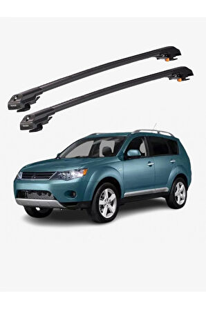 MITSUBISHI OUTLANDER 2007-2012 TRX1 Thunder Carrier Kilitli Ara Atkı Taşıyıcı Tavan Barı Gri