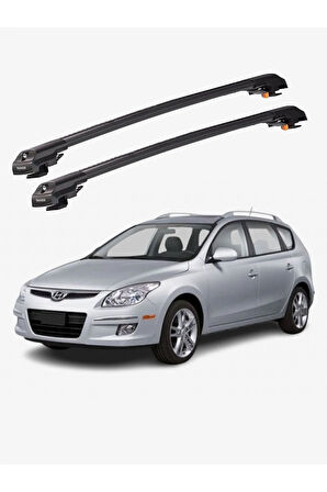 HYUNDAI ELANTRA TOURING 2007-2011 TRX1 Thunder Carrier Kilitli Ara Atkı Taşıyıcı Tavan Barı Gri