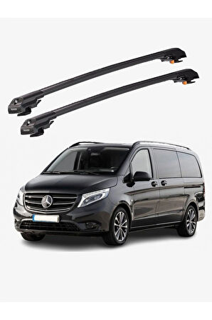 MERCEDES-BENZ VIANO 2015-Sonrası TRX1 Thunder Carrier Kilitli Ara Atkı Taşıyıcı Tavan Barı Siyah