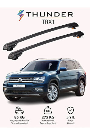 VOLKSWAGEN TERAMONT 2018-Sonrası TRX1 Thunder Carrier Kilitli Ara Atkı Taşıyıcı Tavan Barı Siyah