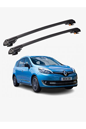 RENAULT GRAND SCENIC 2009-2016 TRX1 Thunder Carrier Kilitli Ara Atkı Taşıyıcı Tavan Barı Siyah