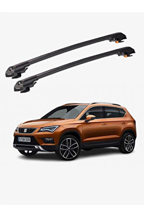 SEAT ATECA 2016-Sonrası TRX1 Thunder Carrier Kilitli Ara Atkı Taşıyıcı Tavan Barı Siyah