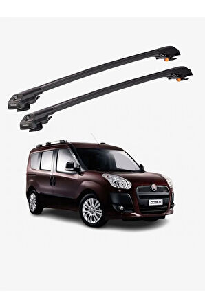 FIAT DOBLO 2 2010-2022 TRX1 Thunder Carrier Kilitli Ara Atkı Taşıyıcı Tavan Barı Siyah