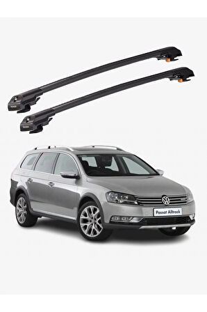 VOLKSWAGEN PASSAT ALLTRACK 2012-2015 TRX1 Thunder Carrier Kilitli Ara Atkı Taşıyıcı Tavan Barı Siyah