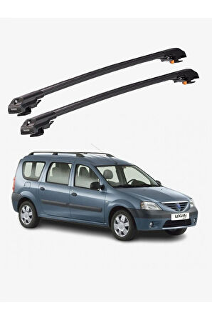 DACIA LOGAN MCV 2007-2012 TRX1 Thunder Carrier Kilitli Ara Atkı Taşıyıcı Tavan Barı Siyah