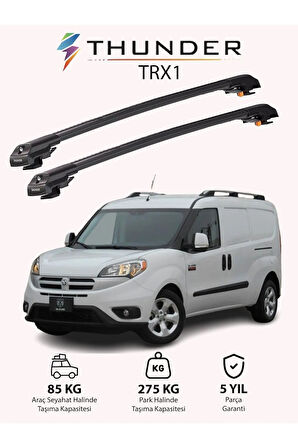 RAM PROMASTER CITY 2015-Sonrası TRX1 Thunder Carrier Kilitli Ara Atkı Taşıyıcı Tavan Barı Siyah