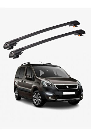 PEUGEOT PARTNER 2019-Sonrası TRX1 Thunder Carrier Kilitli Ara Atkı Taşıyıcı Tavan Barı Siyah