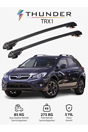 SUBARU XV 2012-2017 TRX1 Thunder Carrier Kilitli Ara Atkı Taşıyıcı Tavan Barı Siyah