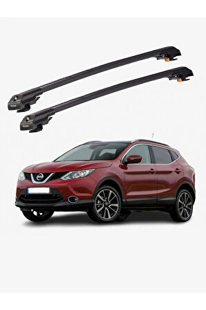 NISSAN QASHQAI 2014-2020 TRX1 Thunder Carrier Kilitli Ara Atkı Taşıyıcı Tavan Barı Siyah