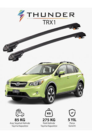 SUBARU XV CROSSTREK 2012-2017 TRX1 Thunder Carrier Kilitli Ara Atkı Taşıyıcı Tavan Barı Siyah