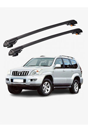 TOYOTA LAND CRUISER PRADO 2002-2009 TRX1 Thunder Carrier Kilitli Ara Atkı Taşıyıcı Tavan Barı Siyah