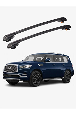 INFINITI QX80 2014-Sonrası TRX1 Thunder Carrier Kilitli Ara Atkı Taşıyıcı Tavan Barı Siyah