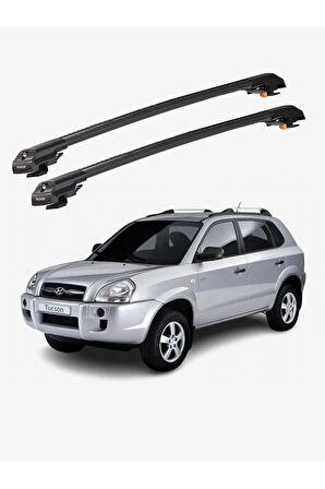 HYUNDAI TUCSON 2004-2009 TRX1 Thunder Carrier Kilitli Ara Atkı Taşıyıcı Tavan Barı Siyah