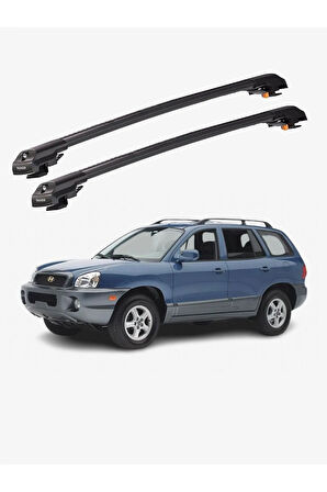 HYUNDAI SANTA FE 2001-2006 TRX1 Thunder Carrier Kilitli Ara Atkı Taşıyıcı Tavan Barı Siyah