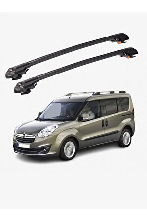 OPEL COMBO D 2012-2018 TRX1 Thunder Carrier Kilitli Ara Atkı Taşıyıcı Tavan Barı Siyah