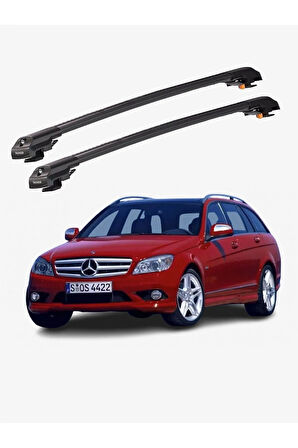 MERCEDES-BENZ C-CLASS 2008-2014 TRX1 Thunder Carrier Kilitli Ara Atkı Taşıyıcı Tavan Barı Siyah