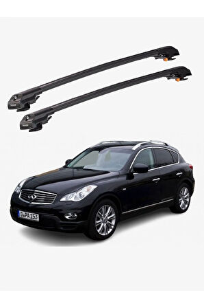 INFINITI QX50 2014-2017 TRX1 Thunder Carrier Kilitli Ara Atkı Taşıyıcı Tavan Barı Siyah