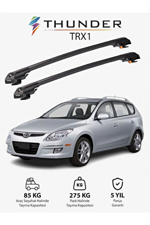 HYUNDAI ELANTRA TOURING 2007-2011 TRX1 Thunder Carrier Kilitli Ara Atkı Taşıyıcı Tavan Barı Siyah