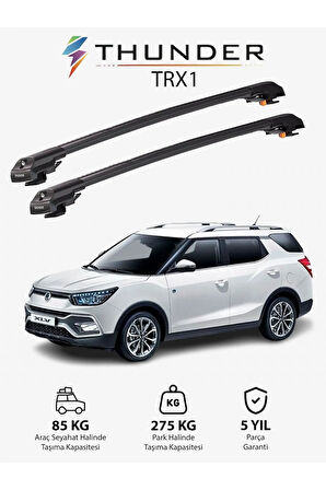 SSANGYONG TIVOLI XLV 2016-Sonrası TRX1 Thunder Carrier Kilitli Ara Atkı Taşıyıcı Tavan Barı Siyah