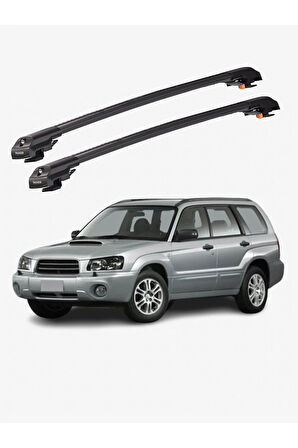 SUBARU FORESTER 2003-2007 TRX1 Thunder Carrier Kilitli Ara Atkı Taşıyıcı Tavan Barı Siyah