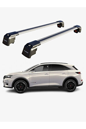 DS AUTO DS 7 CROSSBACK 2018-Sonrası TRX2 Thunder Carrier Kilitli Ara Atkı Taşıyıcı Tavan Barı Gri