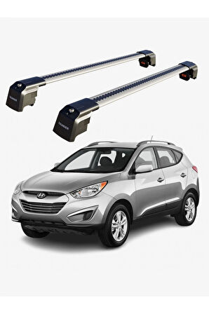 HYUNDAI TUCSON 2010-2015 TRX2 Thunder Carrier Kilitli Ara Atkı Taşıyıcı Tavan Barı Gri