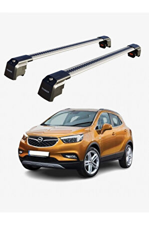OPEL MOKKA X 2016-2020 TRX2 Thunder Carrier Kilitli Ara Atkı Taşıyıcı Tavan Barı Gri