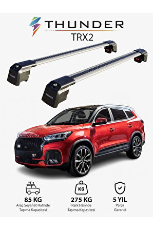 DR  7.0 SPORTEQUIPE 7 2022-Sonrası TRX2 Thunder Carrier Kilitli Ara Atkı Taşıyıcı Tavan Barı Gri