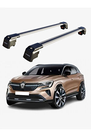 RENAULT AUSTRAL 2022-Sonrası TRX2 Thunder Carrier Kilitli Ara Atkı Taşıyıcı Tavan Barı Gri