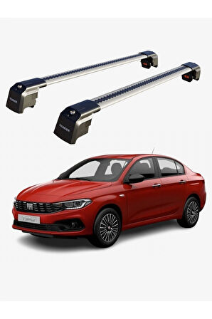 FIAT TIPO 2015-Sonrası TRX2 Thunder Carrier Kilitli Ara Atkı Taşıyıcı Tavan Barı Gri
